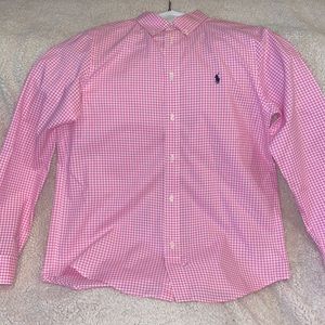 NWOT Pink Gingham Ralph Lauren Button Down